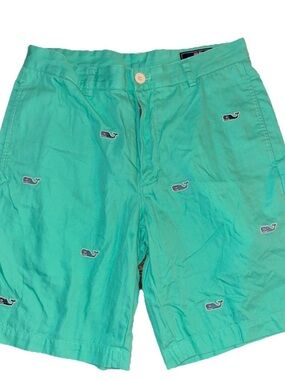 Men’s Vineyard Vines Green Whale Logo Shorts 30
